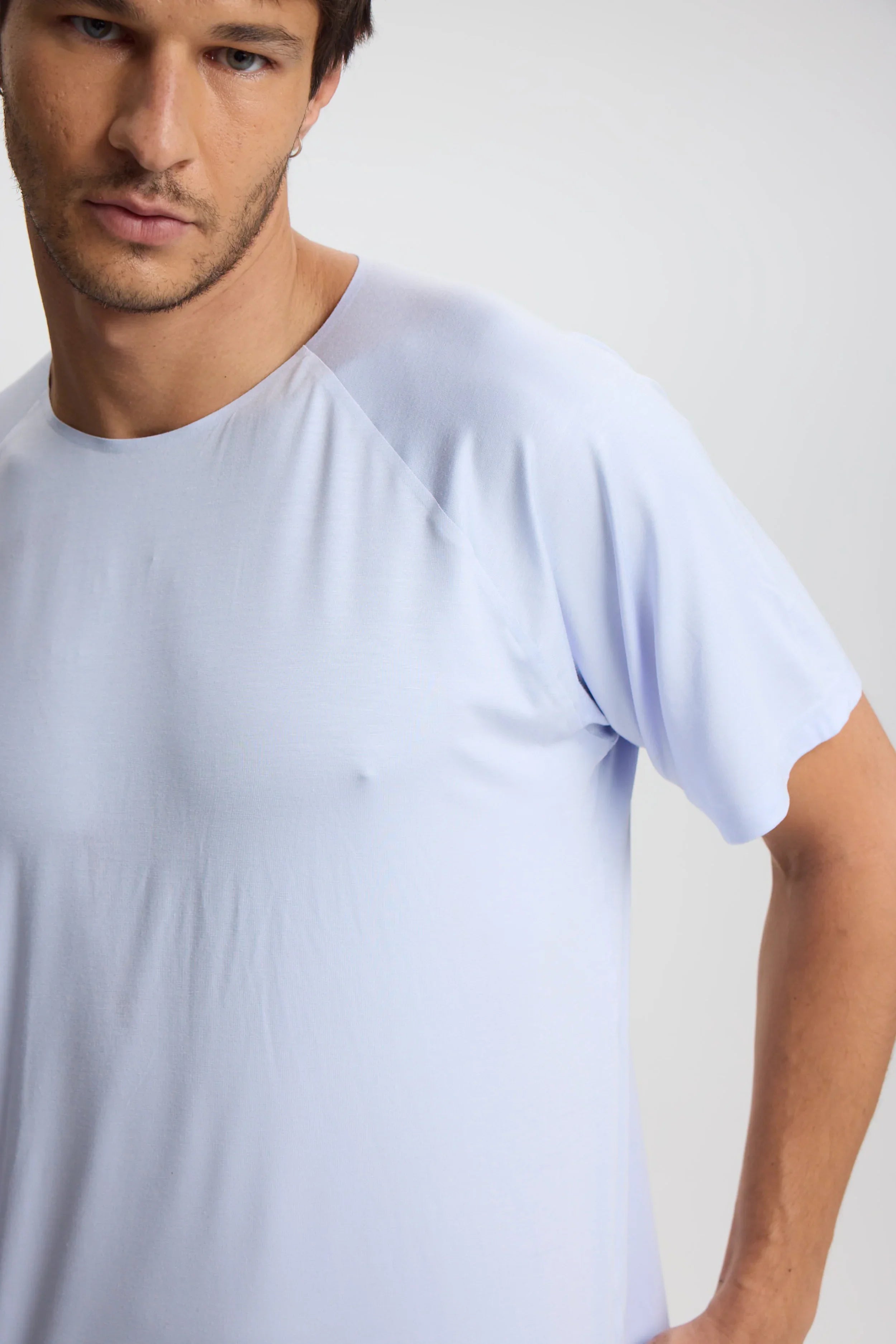 ISETTA BONDED MAN T-SHIRT AEGEAN BLUE CLOSE UP