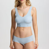 ISETTA BONDED COMFORT HIGH WAISTED BRIEF LIGHT BLUE FRONT
