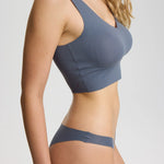 ISETTA BONDED COMFORT V-THONG GRAPHITE GRAY SİDE