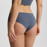 ISETTA BONDED COMFORT HIGH WAISTED BRIEF GRAPHITE GRAY BACK