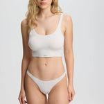 ISETTA BONDED COMFORT THONG WHITE STONE FRONT