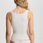 ISETTA BONDED COMFORT RIB TANK WHITE STONE BACK