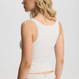 ISETTA BONDED COMFORT RIB TANK WHITE STONE BACK SİDE