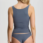 ISETTA BONDED COMFORT RIB TANK GRAPHITE GRAY BACK
