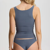 ISETTA BONDED COMFORT RIB TANK GRAPHITE GRAY BACK