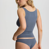 ISETTA BONDED COMFORT RIB TANK GRAPHITE GRAY SİDE BACK