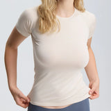 ISETTA BONDED WOMAN T-SHIRT OSLO BEIGE FRONT
