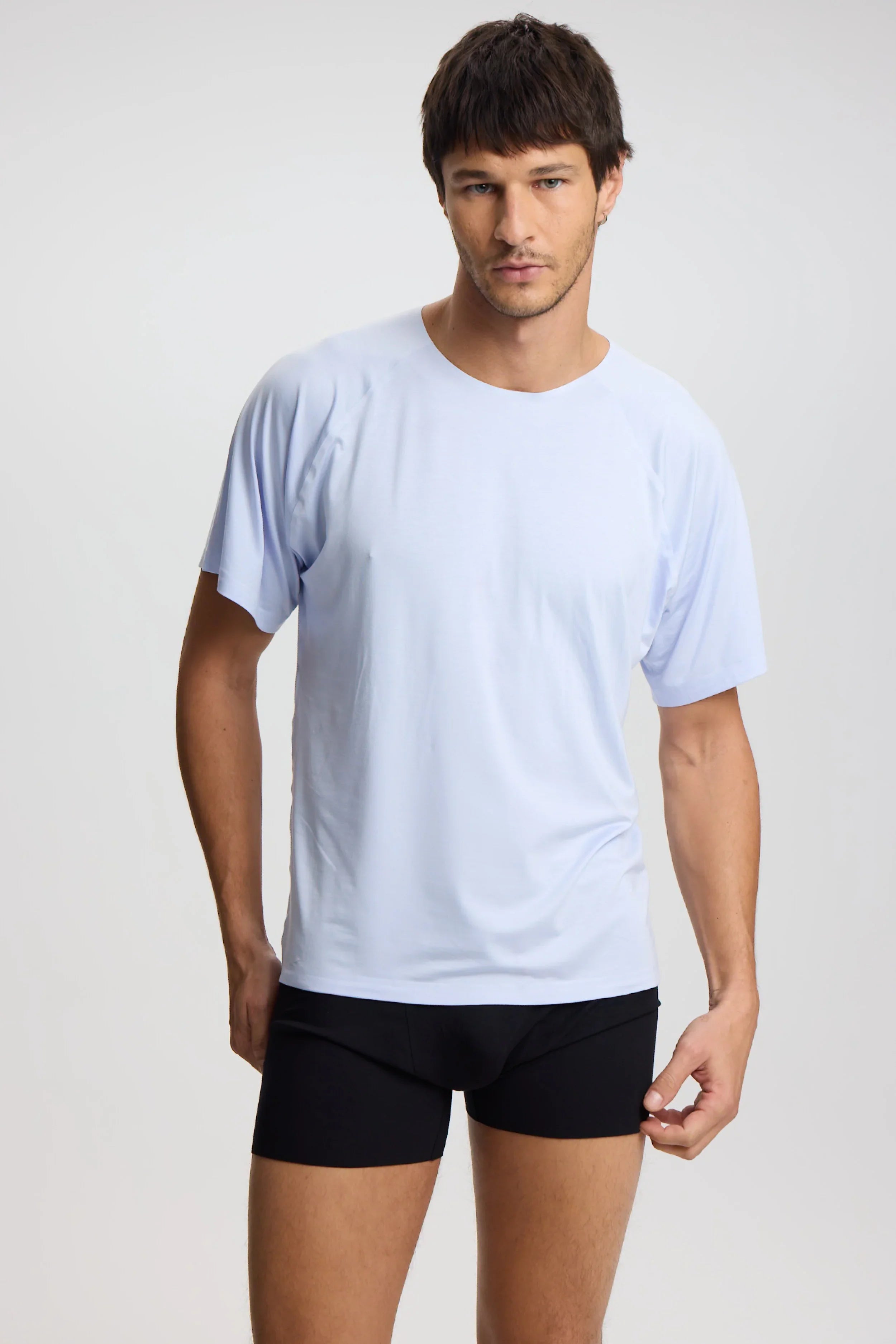 ISETTA BONDED MAN T-SHIRT AEGEAN BLUE FRONT