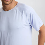 ISETTA BONDED MAN T-SHIRT AEGEAN BLUE CLOSE UP