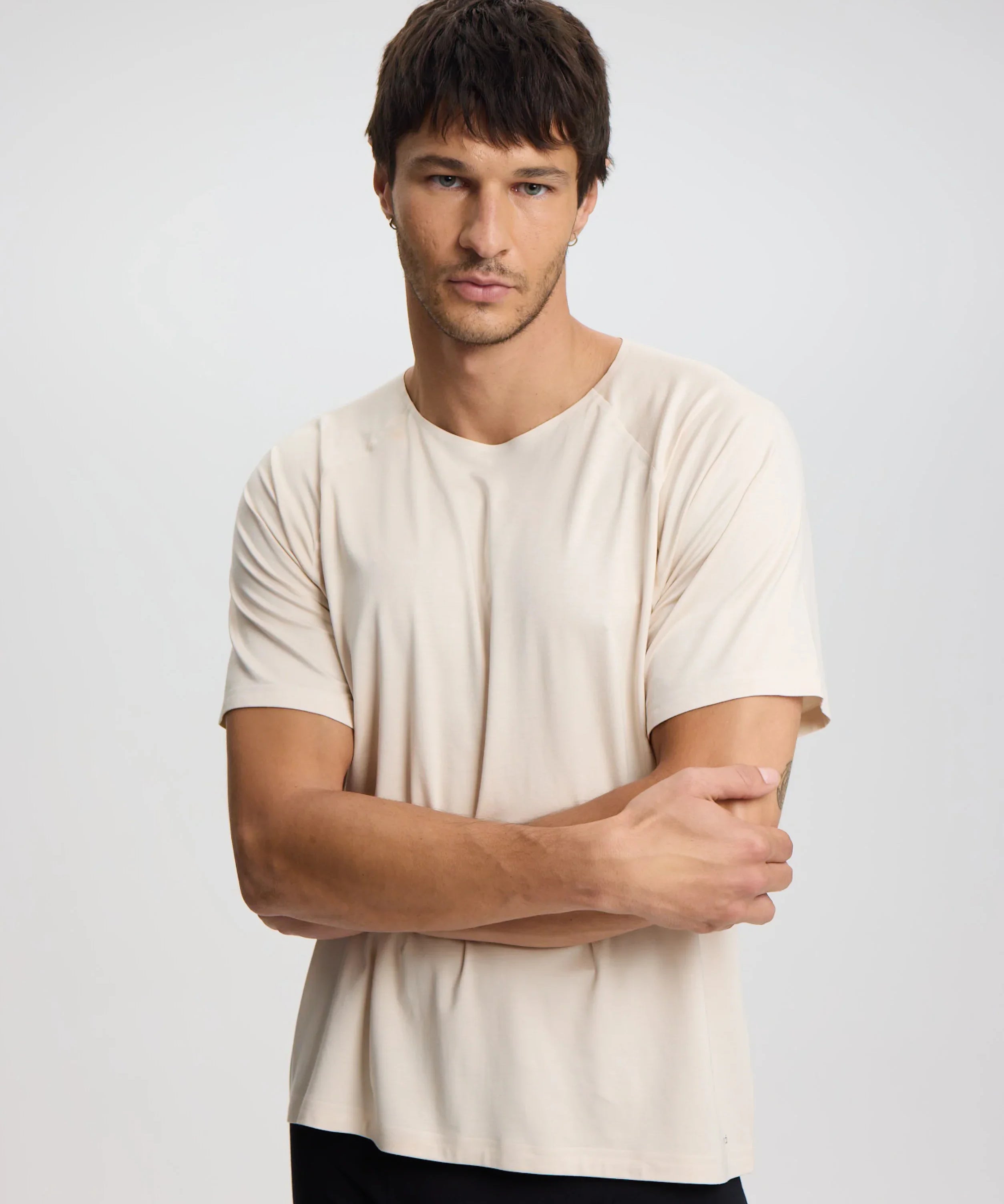 ISETTA BONDED MAN T-SHIRT OSLO BEIGE FRONT