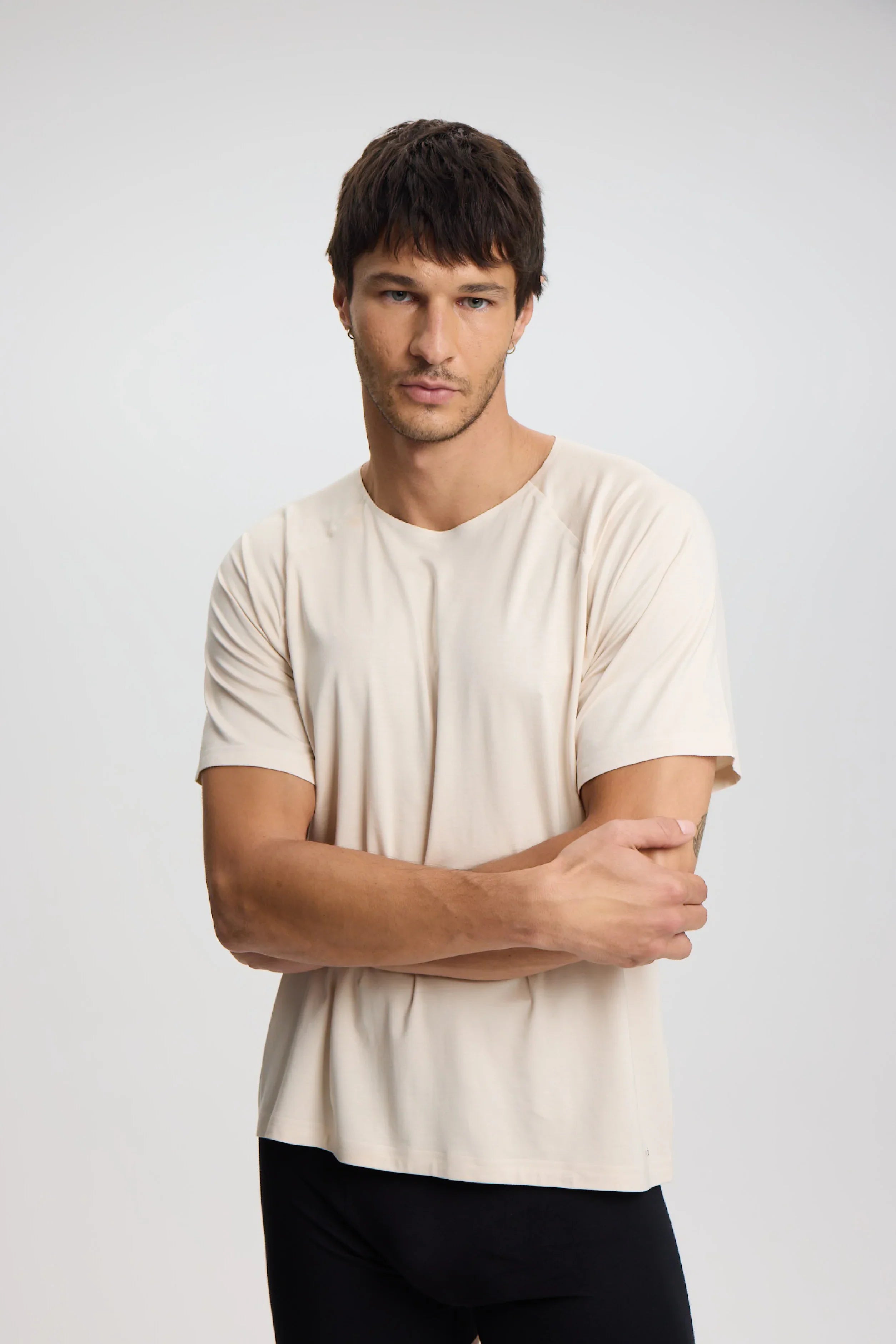 ISETTA BONDED MAN T-SHIRT OSLO BEIGE FRONT