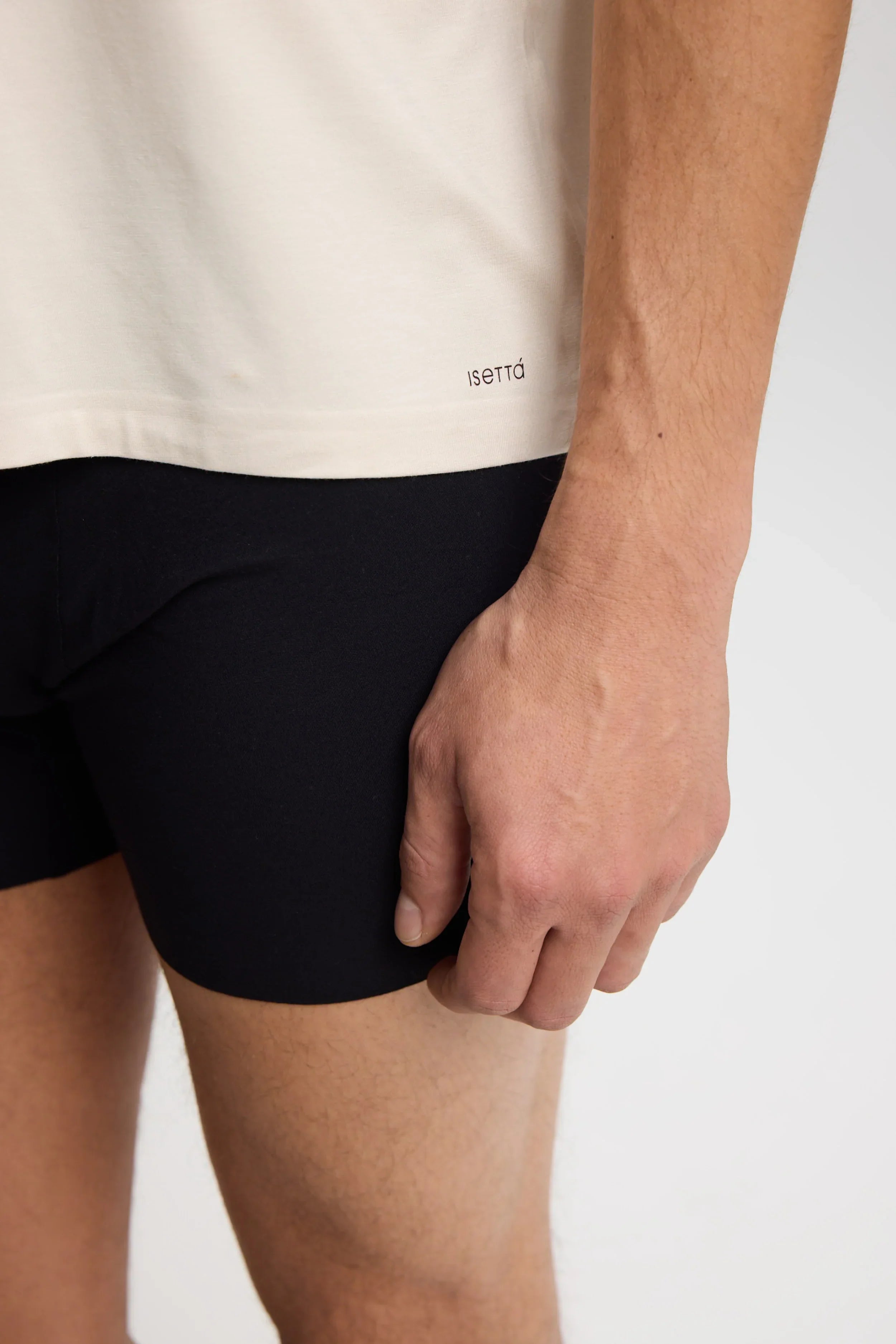 ISETTA BONDED MAN T-SHIRT OSLO BEIGE SİDE CLOSE UP