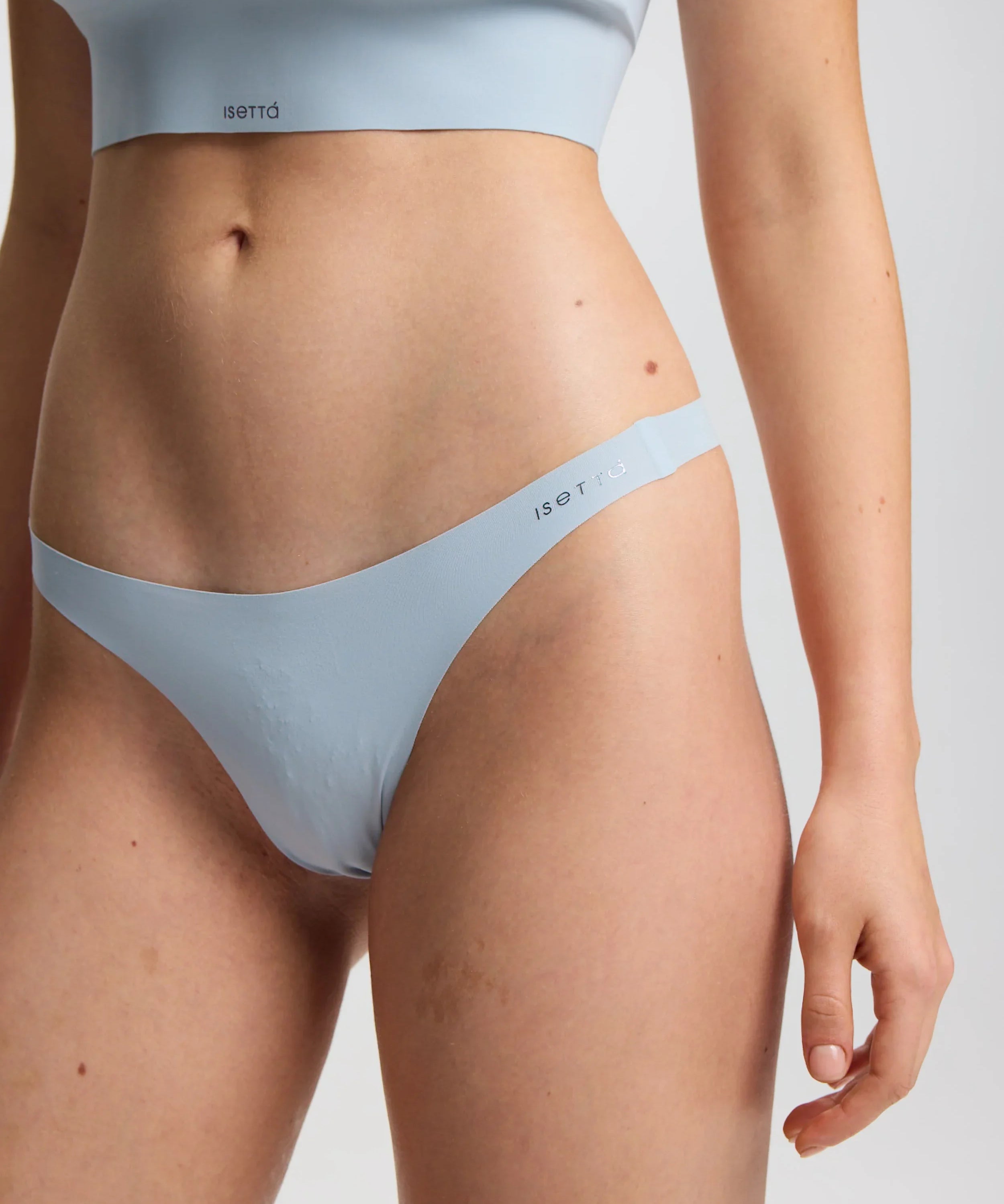 ISETTA BONDED COMFORT THONG LIGHT BLUE FRONT