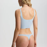ISETTA BONDED COMFORT THONG LIGHT BLUE BACK CLOSE UP