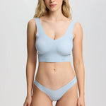 ISETTA BONDED COMFORT V-THONG LIGHT BLUE FRONT