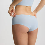 ISETTA BONDED COMFORT HIGH WAISTED BRIEF LIGHT BLUE BACK CLOSE UP