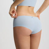 ISETTA BONDED COMFORT HIGH WAISTED BRIEF LIGHT BLUE BACK CLOSE UP