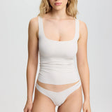 ISETTA BONDED COMFORT RIB TANK WHITE STONE