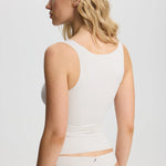 ISETTA BONDED COMFORT RIB TANK WHITE STONE BACK SİDE