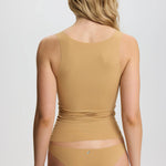 ISETTA BONDED COMFORT RIB TANK TAN BACK