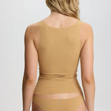 ISETTA BONDED COMFORT RIB TANK TAN BACK