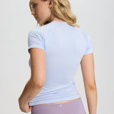 ISETTA BONDED WOMAN T-SHIRT AEGEAN BLUE BACK SİDE