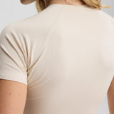 ISETTA BONDED WOMAN T-SHIRT OSLO BEIGE CLOSE UP