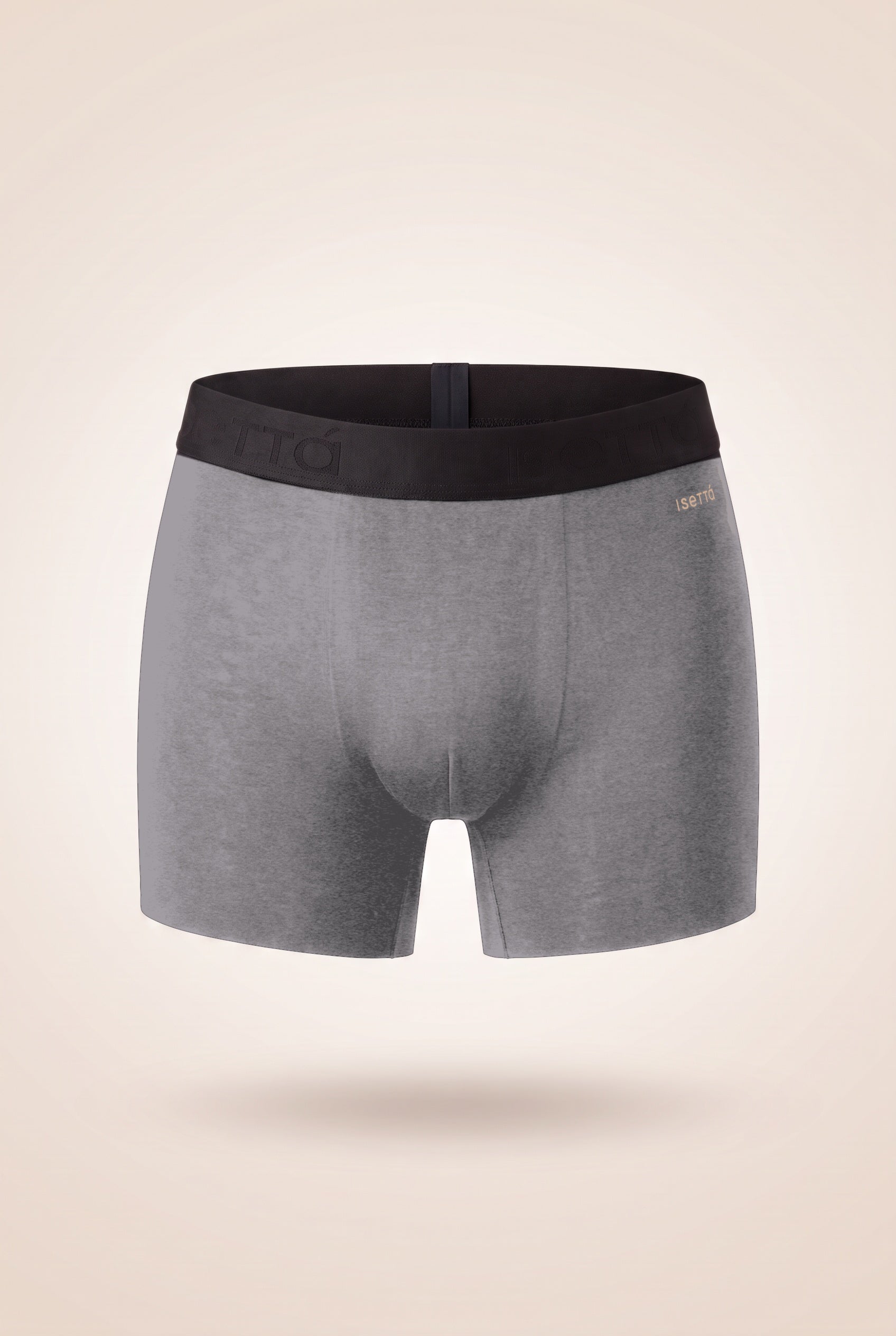 İsetta Erkek Çocuk Boxer gri melanj – dikişsiz bonded yapı, mikro modal kumaş ve altın logo